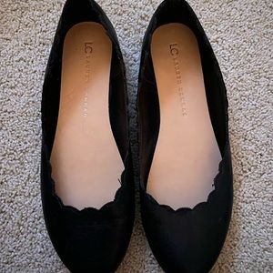 Black Scalloped Flats - Size 8 - LC Lauren Conrad